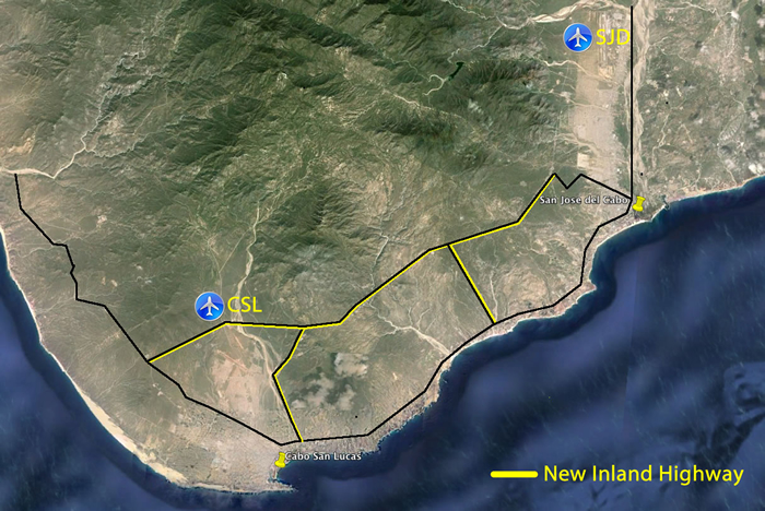 highway connecting Cabo Pacific Side